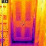 Thermal image of a door